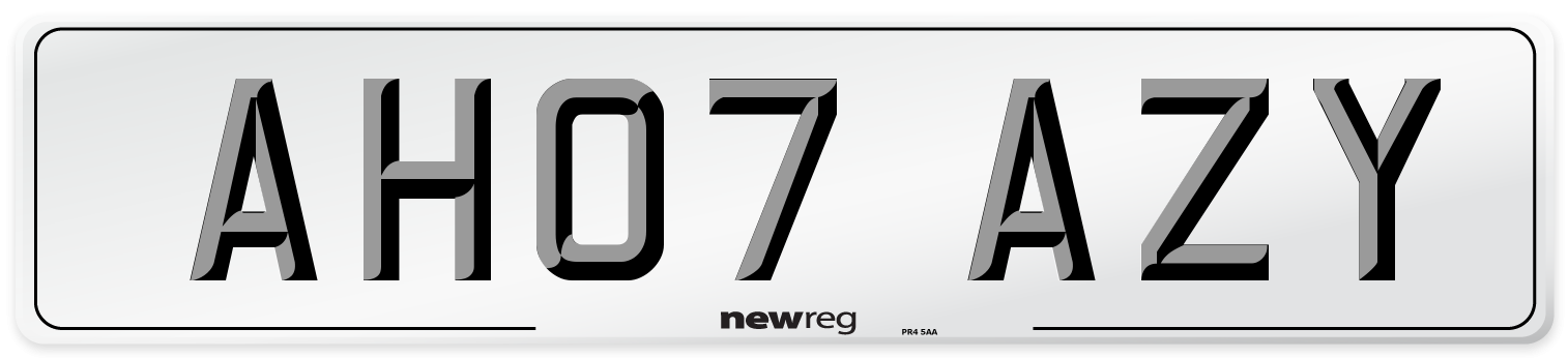 AH07 AZY Number Plate from New Reg